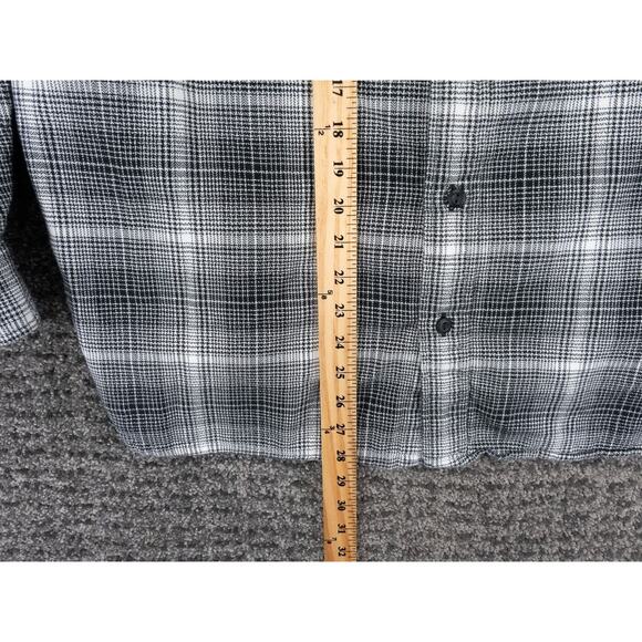 Levis Shirt Mens Large Black White Plaid Flannel Relaxed Fit Outdoor Cabincore - Picture 8 of 12